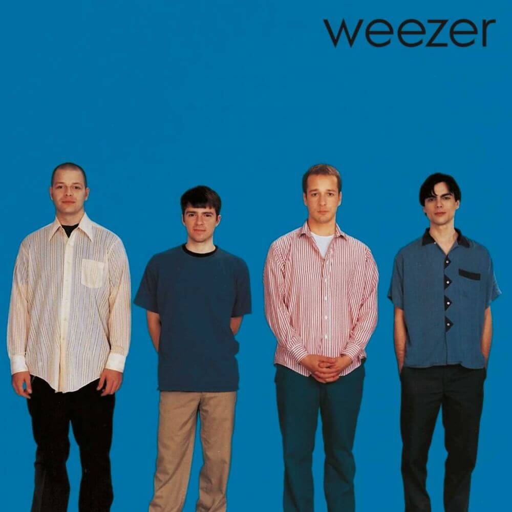 audioxide's tweet photo. The album artwork of @Weezer's 'Blue Album' was shot by American glamour photographer Peter Gowland. Its design was inspired by a compilation album by @TheBeachBoys called 'Do It Again!', which @RiversCuomo had taken a liking to. https://t.co/SQ0Ma2qYbK