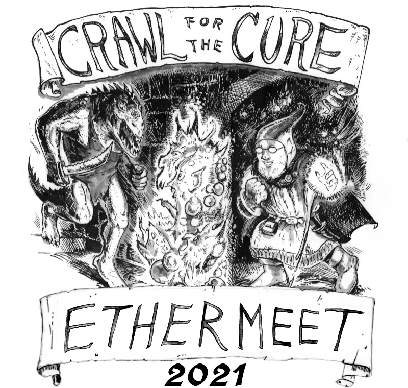 TheStefek's tweet photo. The Jerry Stefek Memorial Crawl for the Cure: Ethermeet 2021 cometh! The play-a-thon raising cash for the ACS https://t.co/w97dk2SN2H to honor Jerry on 12/11/2021, 8 AM - Midnight CST on Twitch DCC Mayhem (https://t.co/7lPd9hqyWV)! Hourly raffles!  https://t.co/kMplNjSazx #Cure https://t.co/7mTdnxWrK9