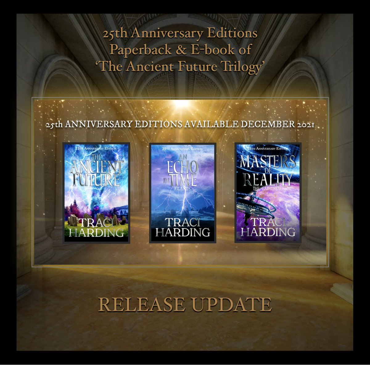 tracharding's tweet photo. Release Update : PAPERBACK autographed copies from ALL THINGS TRACI - due to printing and shipping  - will post to customers in 3-4weeks. 
E-BOOK - Booktopia should have up next week sometime. I will supply links when they do go up. 
#traciharding #ancientfuturetrilogy https://t.co/EV2o2ZITjL