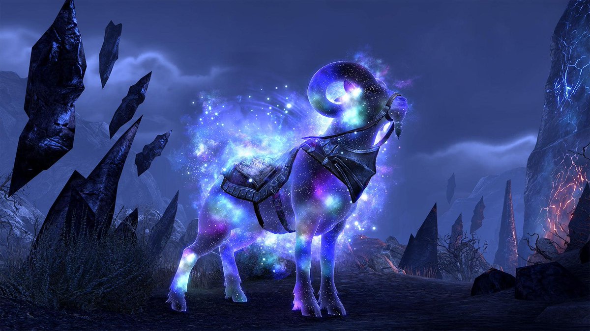 UESP_net's tweet photo. I admit, I am having a hard time taking my eyes off of the Space Horse and Space Sheep. https://t.co/KY7YDyzrG6