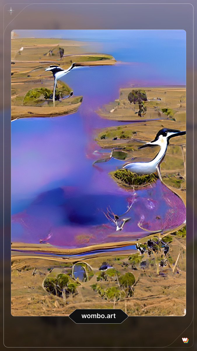 birdandbatlife's tweet photo. Here are a few AI generated artworks I did for #dynamiclagoons #cantstop #womboart #uplandwetlands https://t.co/MzcdbGWRpr