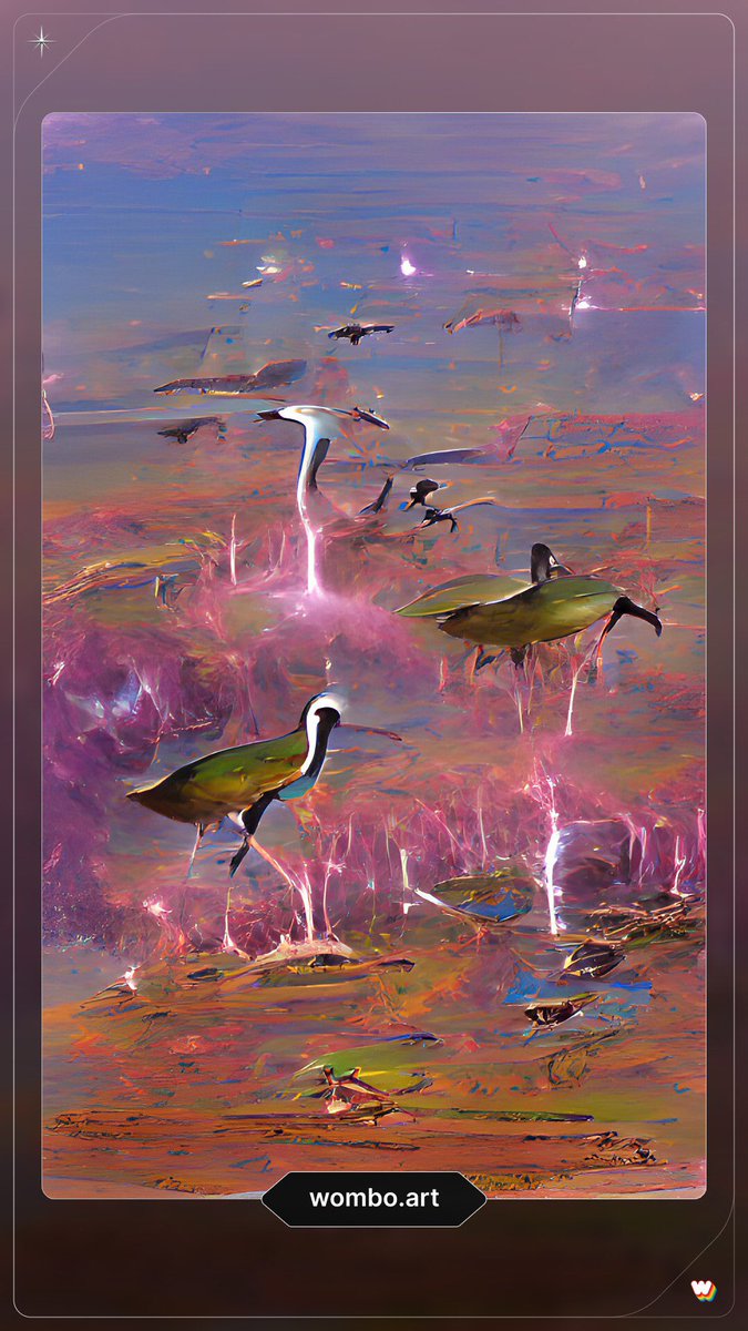 birdandbatlife's tweet photo. Here are a few AI generated artworks I did for #dynamiclagoons #cantstop #womboart #uplandwetlands https://t.co/MzcdbGWRpr