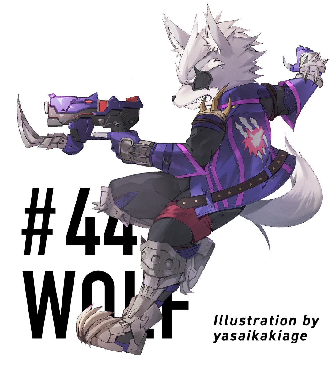 MI工房、完成品、フォケウルフイラスト ウルフカットなウルフお兄さん | SKIMA（スキマ）