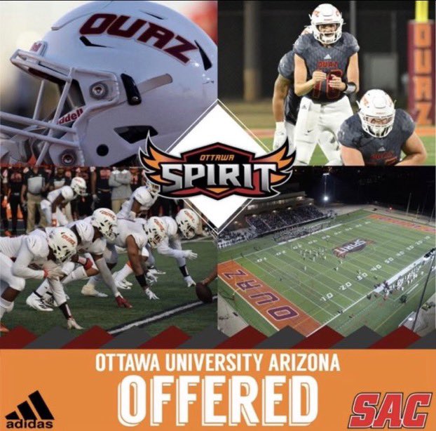 After some great conversations with coach Jones I am blessed to receive my first offer from <a href="/OUAZFootball/">OUAZ Football</a>. Thank you to all the coaches and <a href="/jessecartnal/">Jesse Cartnal</a>. I look forward to a future at OUAZ.