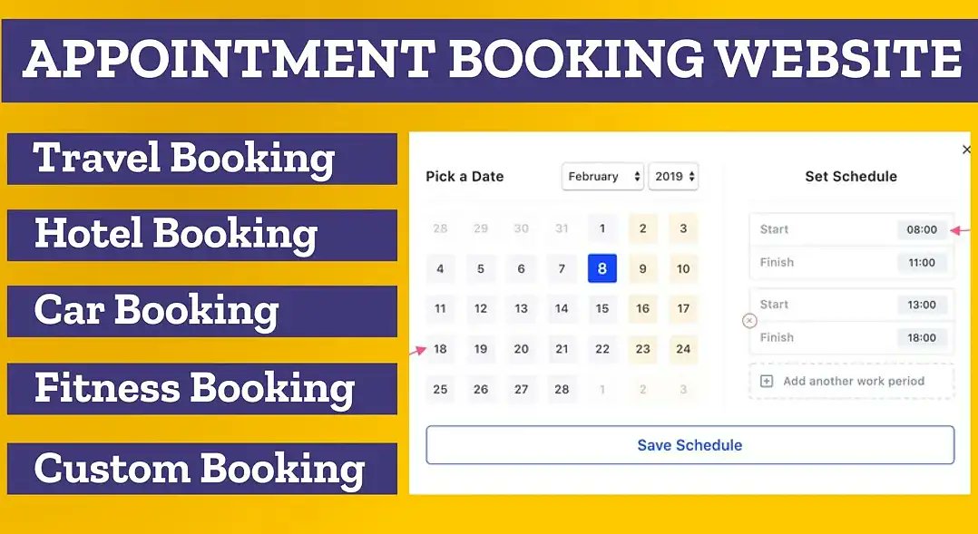 lnkd.in/gFGznKZC
Do you need a WordPress booking website with Reservation System?

I will create appointment  booking website with reservation system to your wordpress website. Gaetz

Details: lnkd.in/gFGznKZC

#Gaetz
I'm #Canadian's