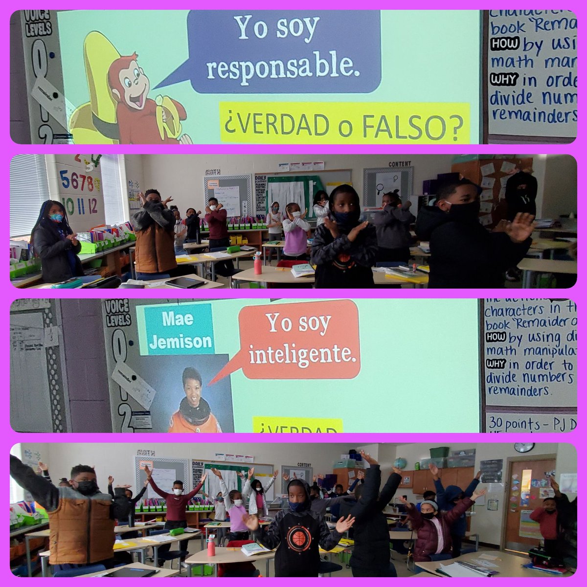 SraChupnick's tweet photo. @williamsonlmes's Gr4 class @LyonsMill played Verdad o Falso to connect skills learned in @BCPS_ELA with internal character traits learned in Spanish! #LanguageIsLiteracy @OWLteamBCPS @BaltCoPS @BcpsPassport #VIVAPassport @BCPS_Sup @bcpstv #CrossCurricularLessons https://t.co/wW6ExKyORi