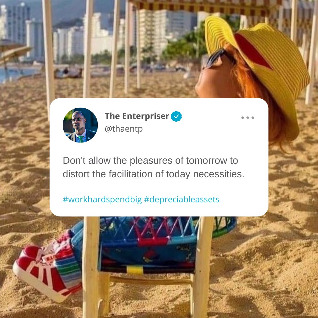 thaentp's tweet photo. The wise understand that in order to steward the principles of wealth, it's required of you to pledge your allegiance to The Long-Term Playbook™ rules. #workhardspendbig #depreciableassets https://t.co/IhPycY9gRC