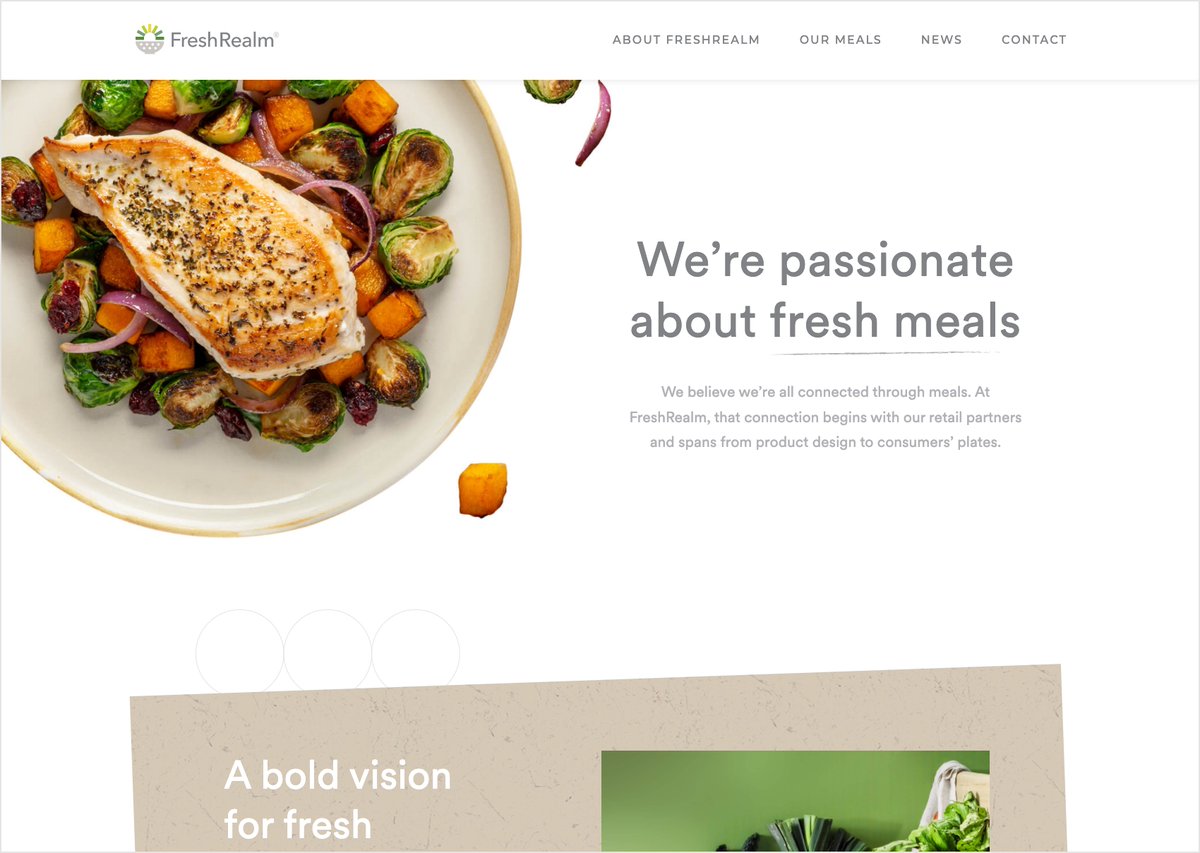 Our vision comes to life. 

Meet the brand new FreshRealm website. 

freshrealm.com