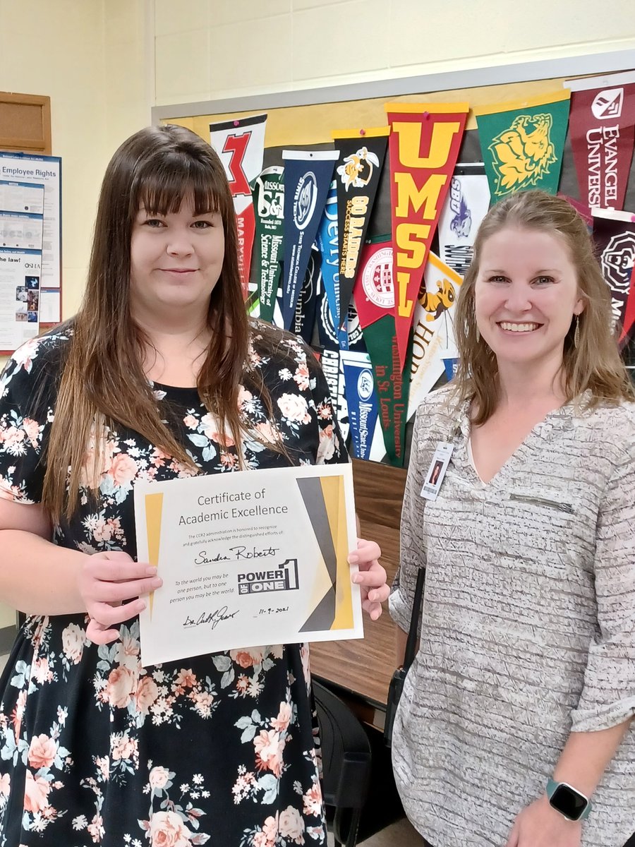 CCR2_Supt's tweet photo. Congratulations to Mrs. Roberts on being nominated by your @CubaHighSchool principal to receive a Power of 1 award. Thank you for impacting our students daily! https://t.co/o8Fq5afmGP