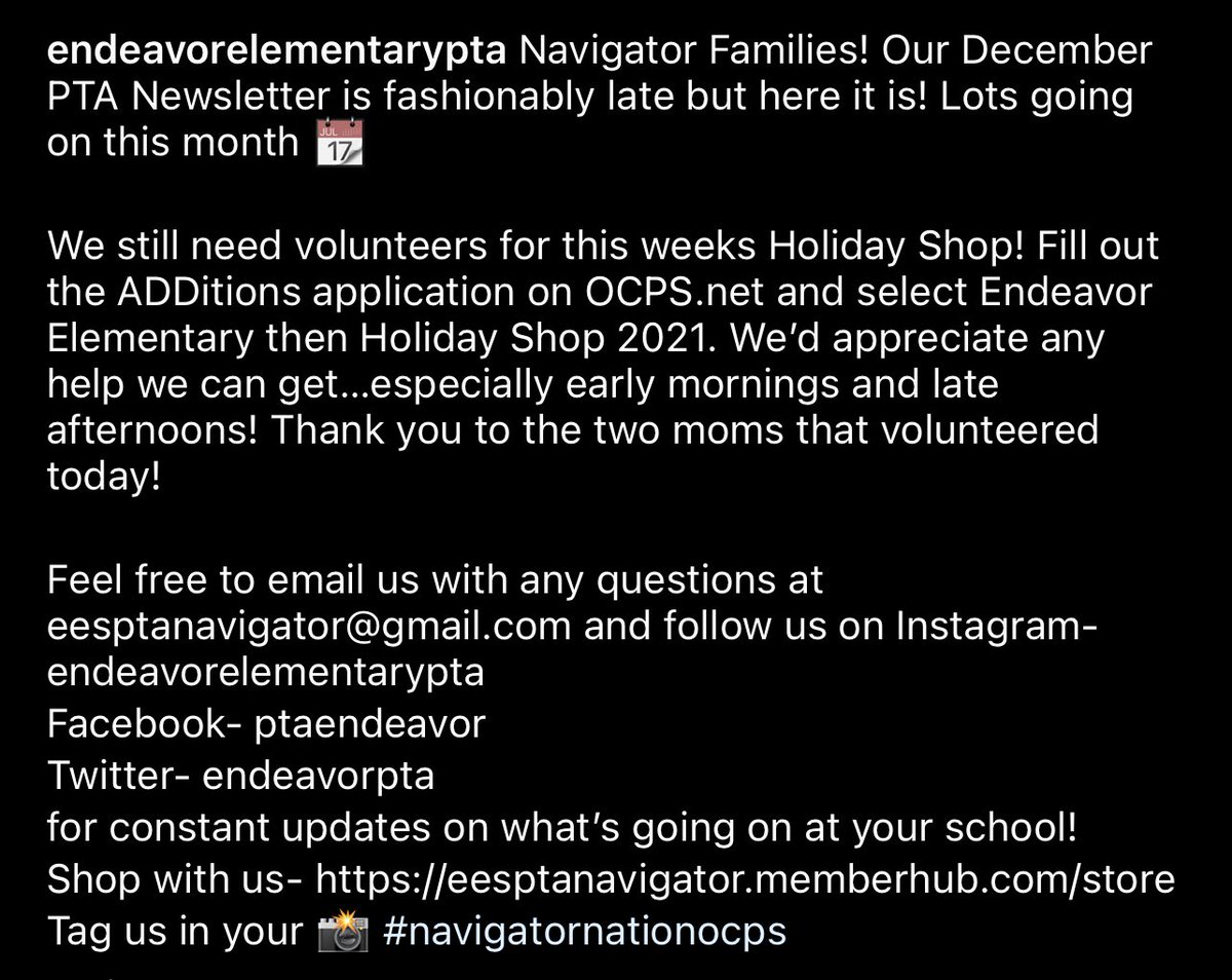 PTA - Endeavor Elementary tweet media