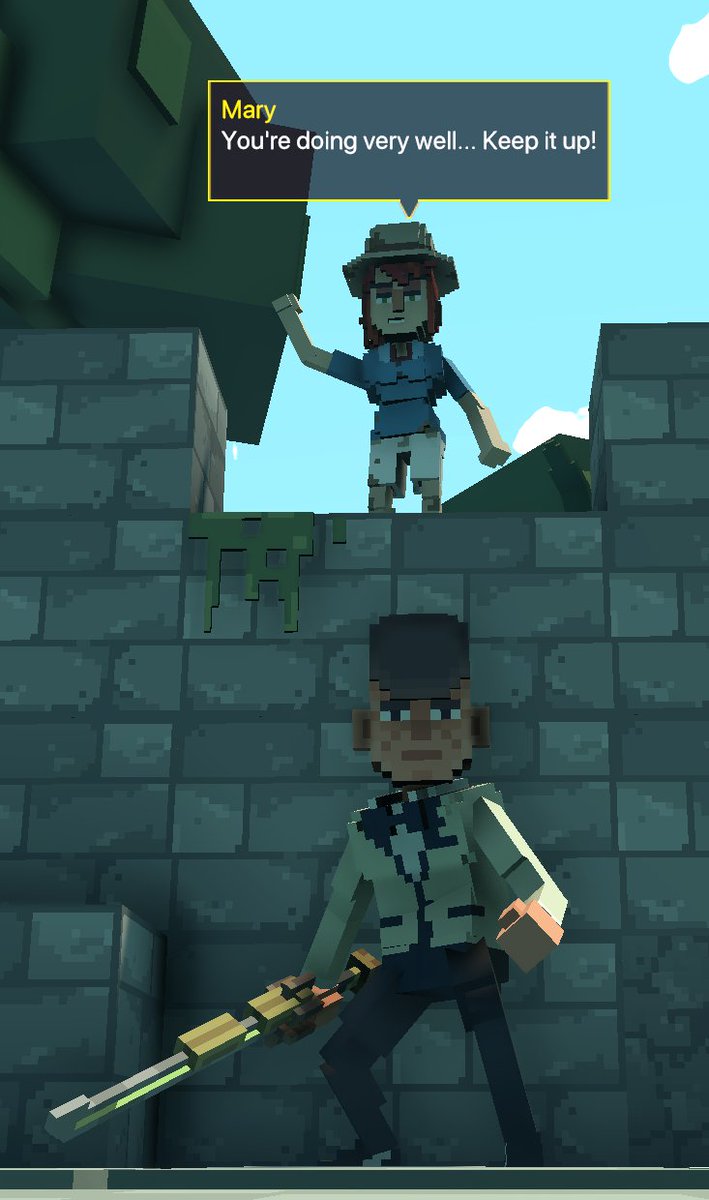 TPAS22's tweet photo. @TheSandboxGame Her name is Mary. 
She is cheering me on, on my quest for the alpha pass :)
#NFT #SandboxAlphaContest https://t.co/0el3tpAD5D