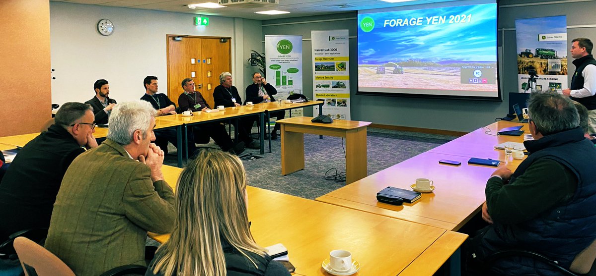 ForageYen's tweet photo. Thank you @JohnDeere for hosting the @ForageYen End of Season Meeting and to our sponsors and contestants who took time out to travel and join us by webinar #harvest2021 #silage2021 #innovation #maize2021 #forage @ADASGroup https://t.co/Q8eZ57qv7e