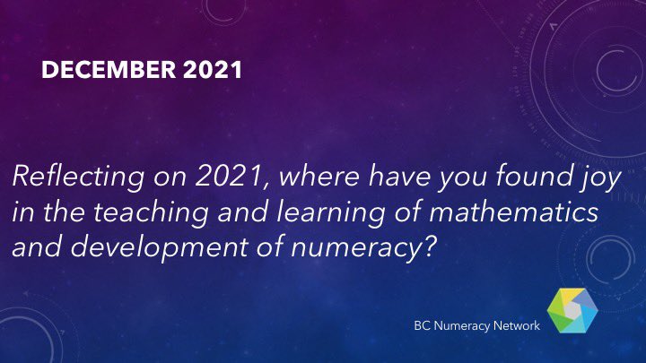 BCnumeracy's tweet photo. For our monthly posts for 2021 we are posting questions to prompt discussion, sharing and collaboration. 

Please join the conversation by replying to this tweet!

December 2021 https://t.co/yTTkxljTzl
