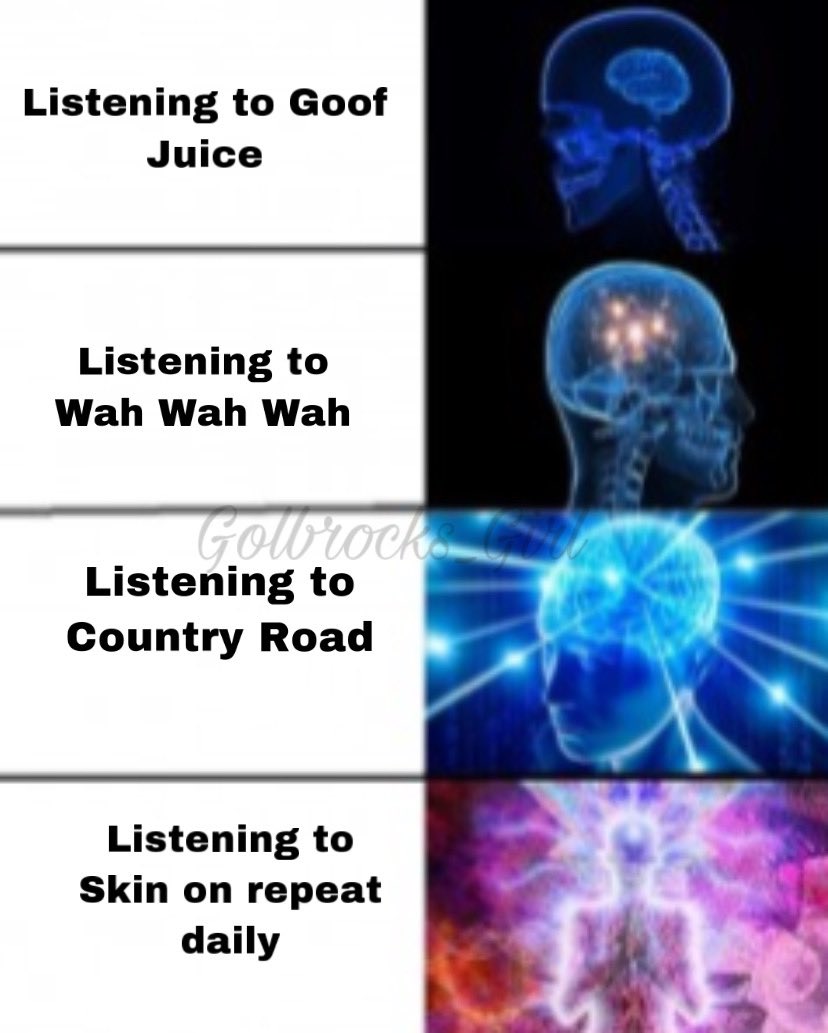 xplrbabe's tweet photo. This is an exact replica of my brain when I listen to Skin on repeat daily vs other songs 🤭 @ColbyBrock #StreamSkin #SkinMusicVideo https://t.co/LlqzoXdLdU