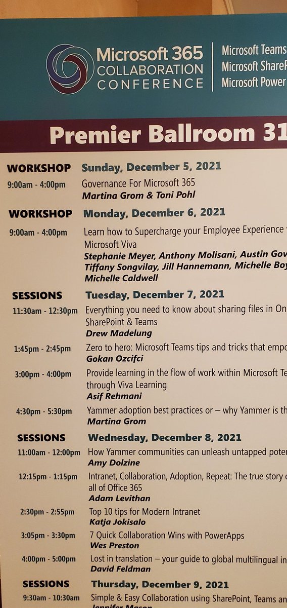 Planning <a href="/M365CONF/">The Microsoft 365 Community Conference</a> today during lunch... maybe tomorrow too? Join me 319 1215 12/8 <a href="/WithumDigital/">Withum Digital</a>