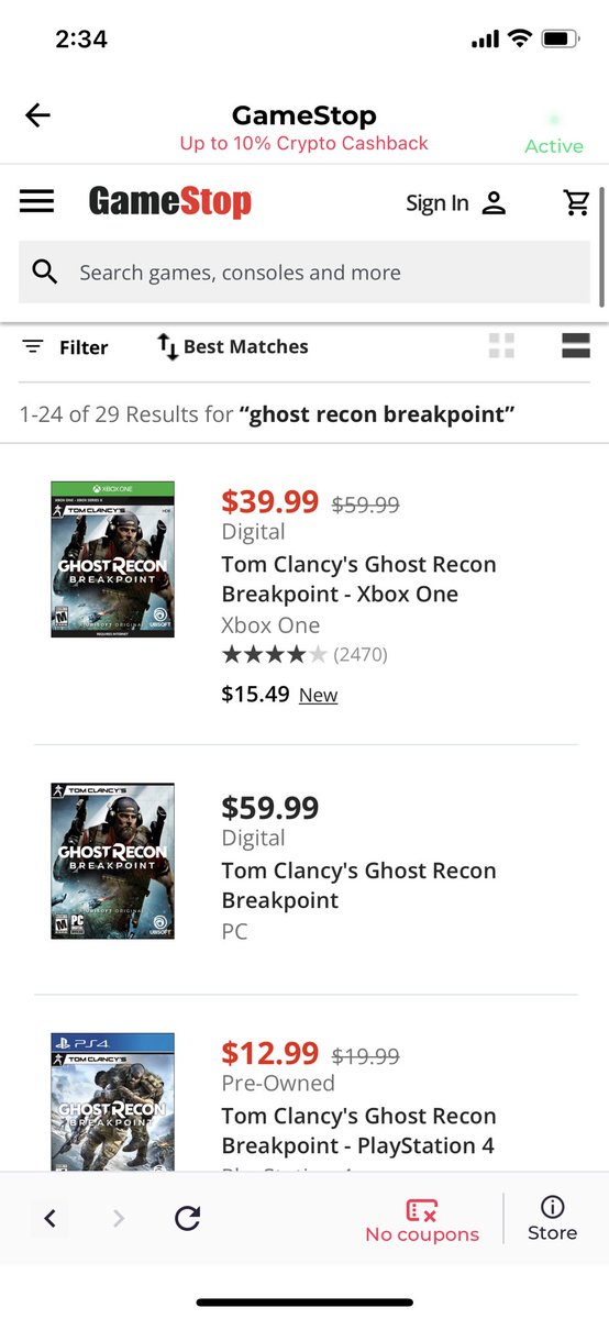 Here’s how #crypto works

<a href="/Ubisoft/">Ubisoft</a> puts #NFTs into “Ghost Recon Breakpoint.” This is based on $XTZ <a href="/tezos/">Tezos</a> blockchain. Then, you can buy this game at @GameStop $GME on sale PLUS get 10% cashback through <a href="/stormxio/">StormX</a> and be a gold member and get 20%. You’re welcome😂 $STMX