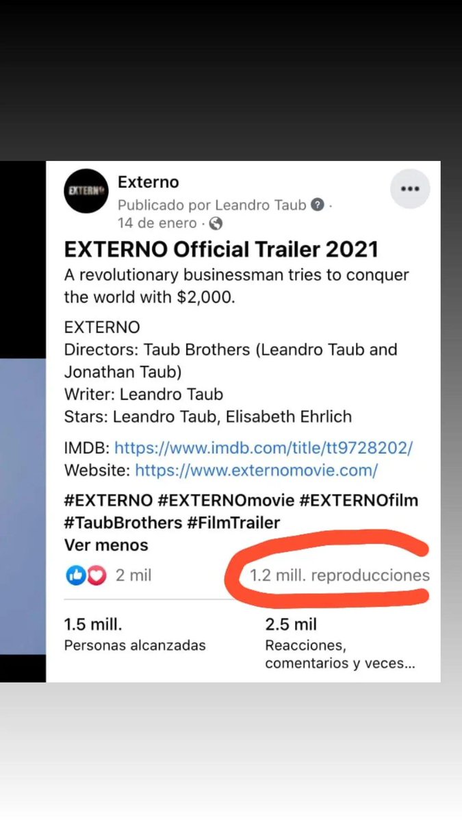 ExternoFilm's tweet photo. Be Ready
EXTERNO is arriving 
The world will not be the same after this movie

#EXTERNO #TaubBrothers @ExternoFilm https://t.co/iOwpVUeqEa