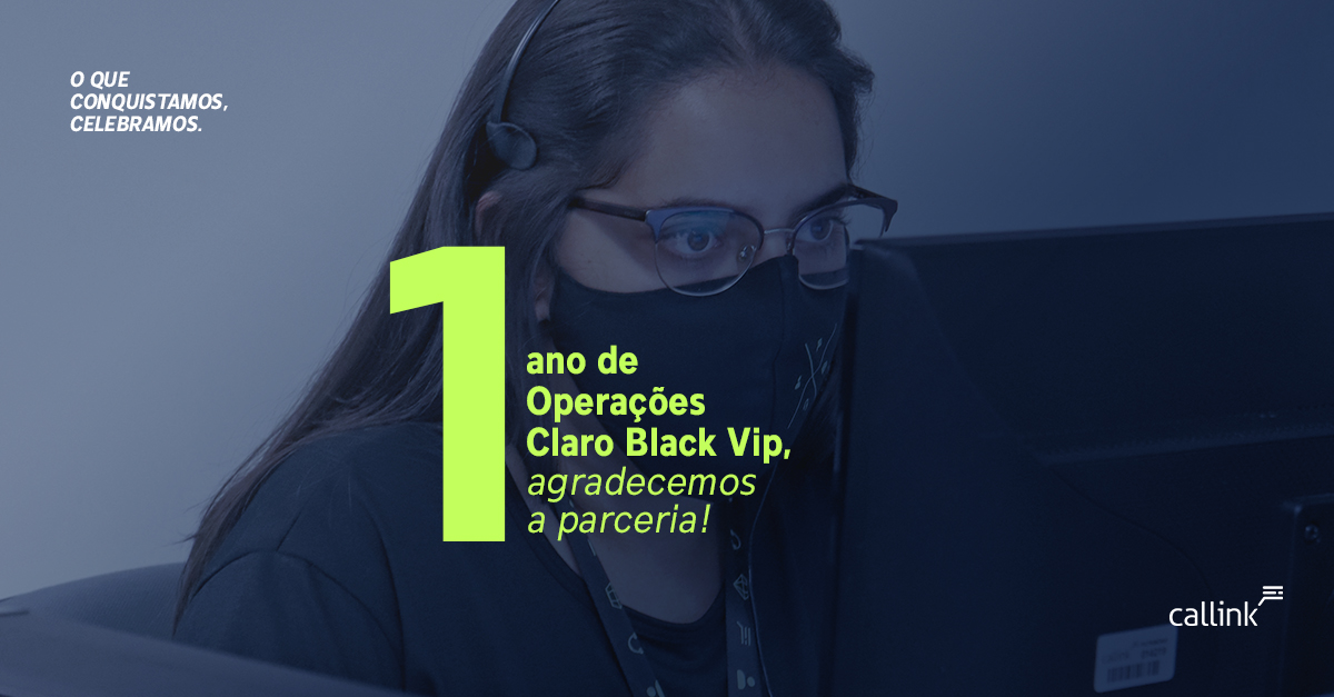 Callinkclk's tweet photo. Completamos 1 ano de sucesso da operação Claro Black Vip, que não seria possível sem a parceria e competência de todos os profissionais envolvidos. Agora é hora de celebrar e reconhecer a dedicação de todos nesta caminhada!

Parabéns @ClaroBrasil e Callink! https://t.co/dG09kGl7cg