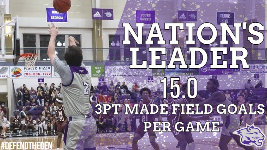 @YoungHarrisMBB is leading the nation in made 3’s per game. 15.0 made threes per game puts the Mountain Lions first in all of NCAA Division I and Division II