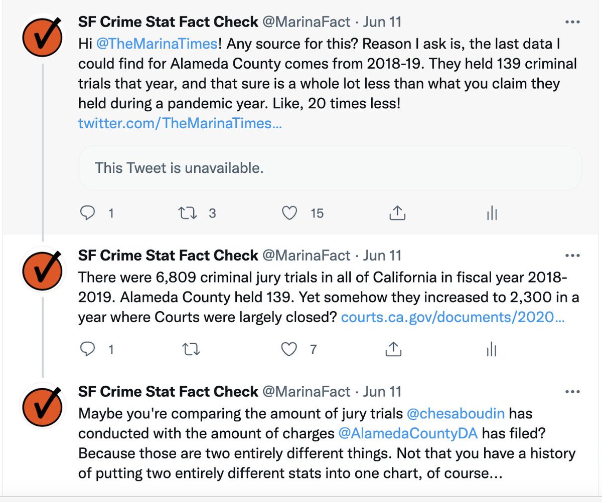 MarinaFact's tweet photo. @EskSF I wouldn't hold my breath on a correction. I've been asking her about this exact claim for a while. But hey, maybe the third times the charm! https://t.co/PvSrhClhQy