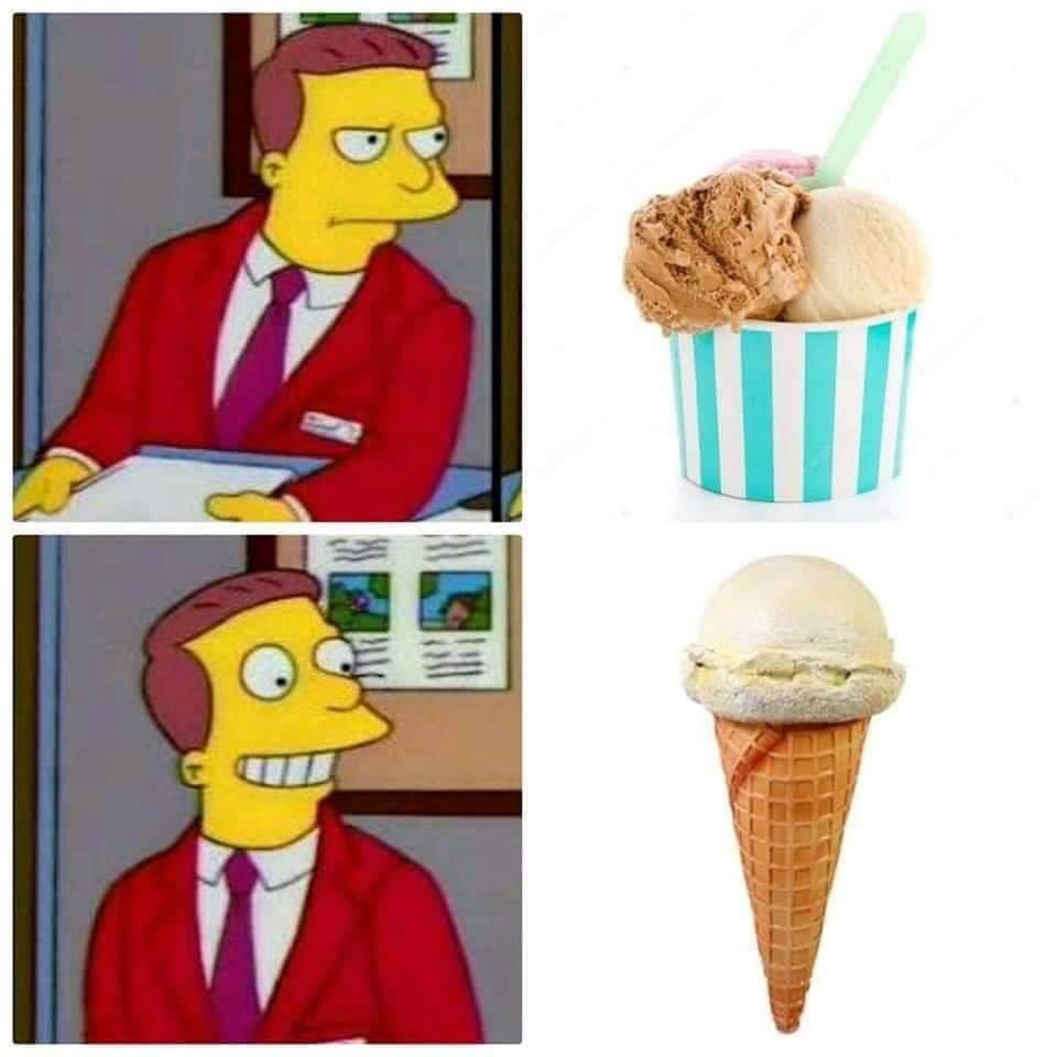 El_Revart's tweet photo. Se abre hilo para dejar de contaminar y ayudar a la madre naturaleza 🍃…

¿Helado en vaso?

No gracias, mejor en cono 🍦 https://t.co/agXud82KpE