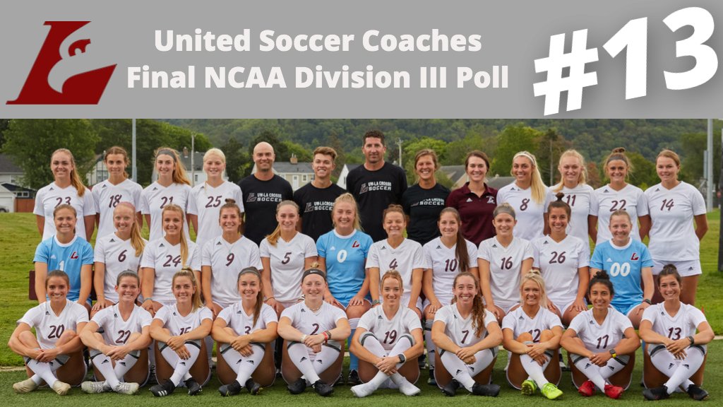 UWLAthletics's tweet photo. @UWL_Soccer ranked 13th in the final United Soccer Coaches NCAA Division III Poll. UWL finished 16-4-4 this season while advancing to the NCAA Division III Quarterfinals for the second time in school history (2017). https://t.co/NrGjx3eaTs https://t.co/JmZmI0hoMn
