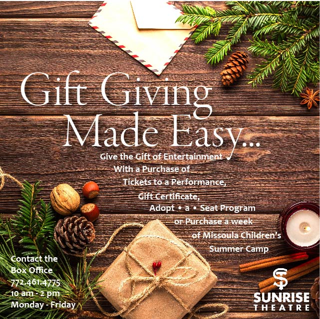 Gift Giving Made Easy This Season at The Sunrise Theatre - mailchi.mp/sunrisetheatre…