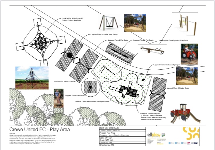creweutdfc's tweet photo. We are delighted to receive full planning permission for our Kids Play Park at Crewe. Super work from Stephen & Chris at CMI Planners in Toome! We hope to have more positive news on the project in the next few months! #playpark #crewepark #buildingforthecommunity https://t.co/O04BFLTXra