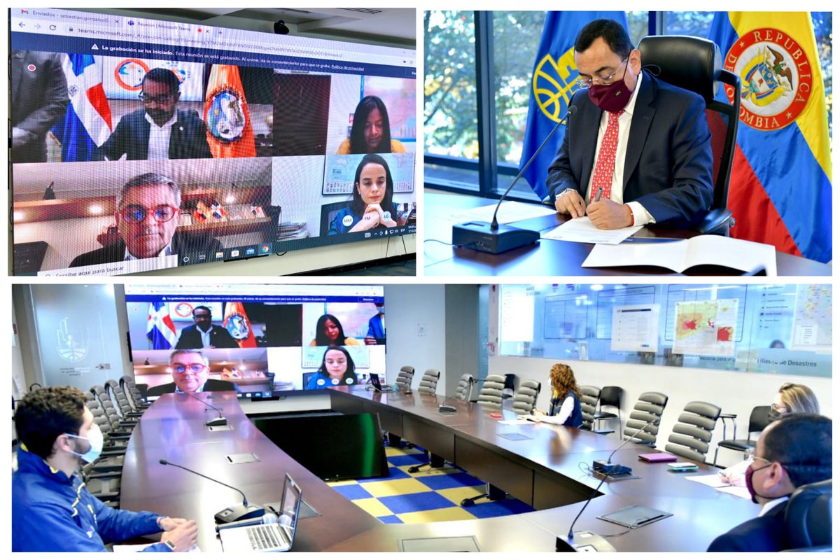UNGRD's tweet photo. #EsNoticia | Colombia 🇨🇴 y República Dominicana 🇩🇴 firman Memorando de Entendimiento en materia de Gestión del Riesgo de Desastres.

Consulta el boletín informativo 👇
https://t.co/AXwDBdu5Z7 https://t.co/RGIlipw6mz
