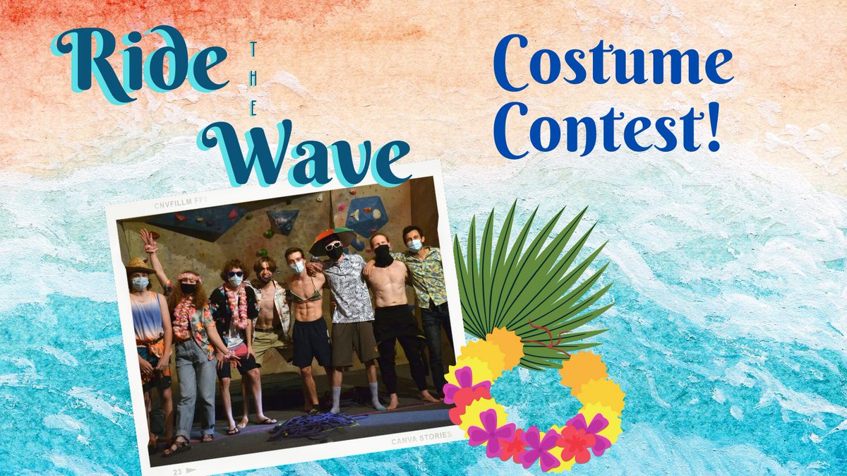 Wear your craziest costume to Ride the Wave for a chance to win a prize! 😍 This contest is open to everyone, so bring out your best island gear and join in the fun.

Ride the Wave is THIS Friday! Copy and paste the link below to sign up!
tinyurl.com/9cd2rwnn