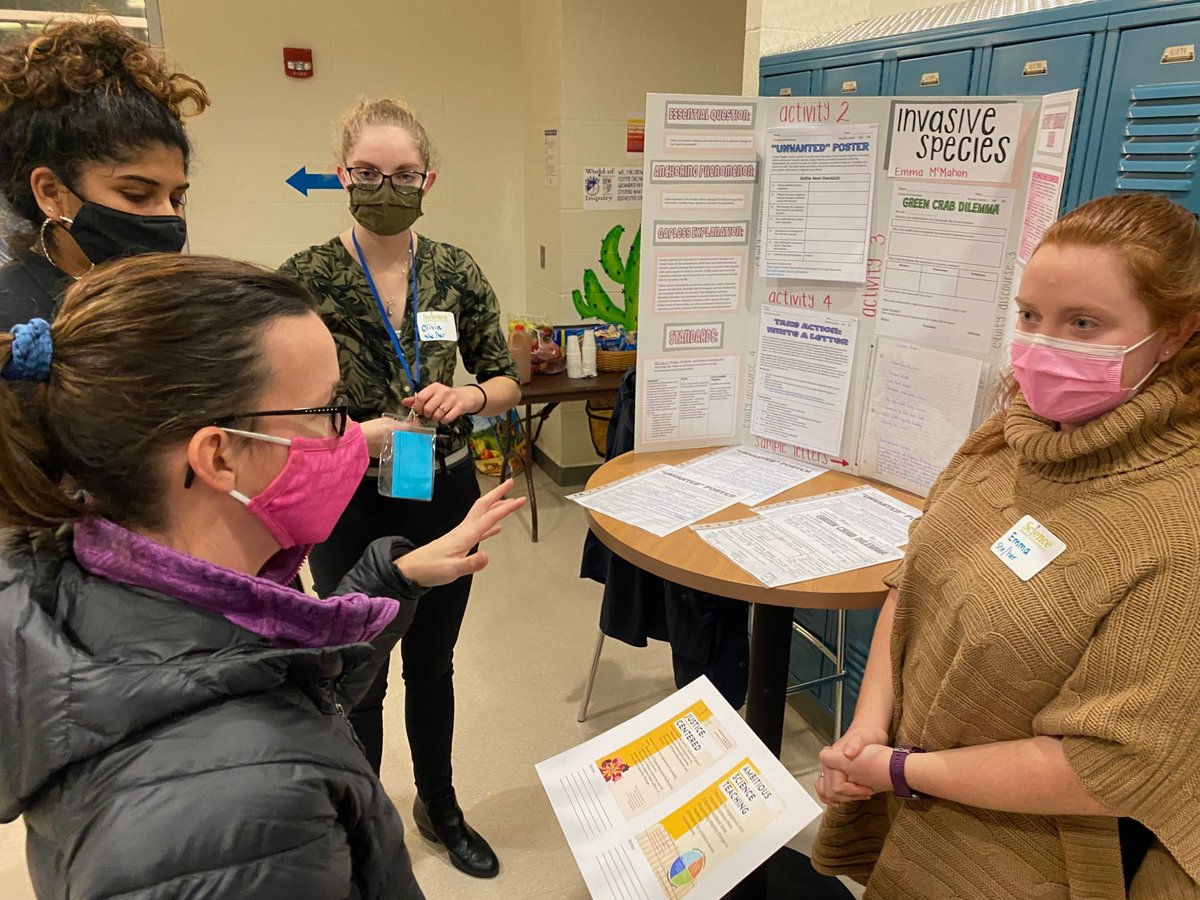 UofR_Warner's tweet photo. Congratulations to these future science teachers for thinking outside the box when it comes to teaching science and to Professor @aluehmann, who continues to mentor these graduate students and successfully lead the Warner School's @getrealscience program. https://t.co/QfElBhlX84