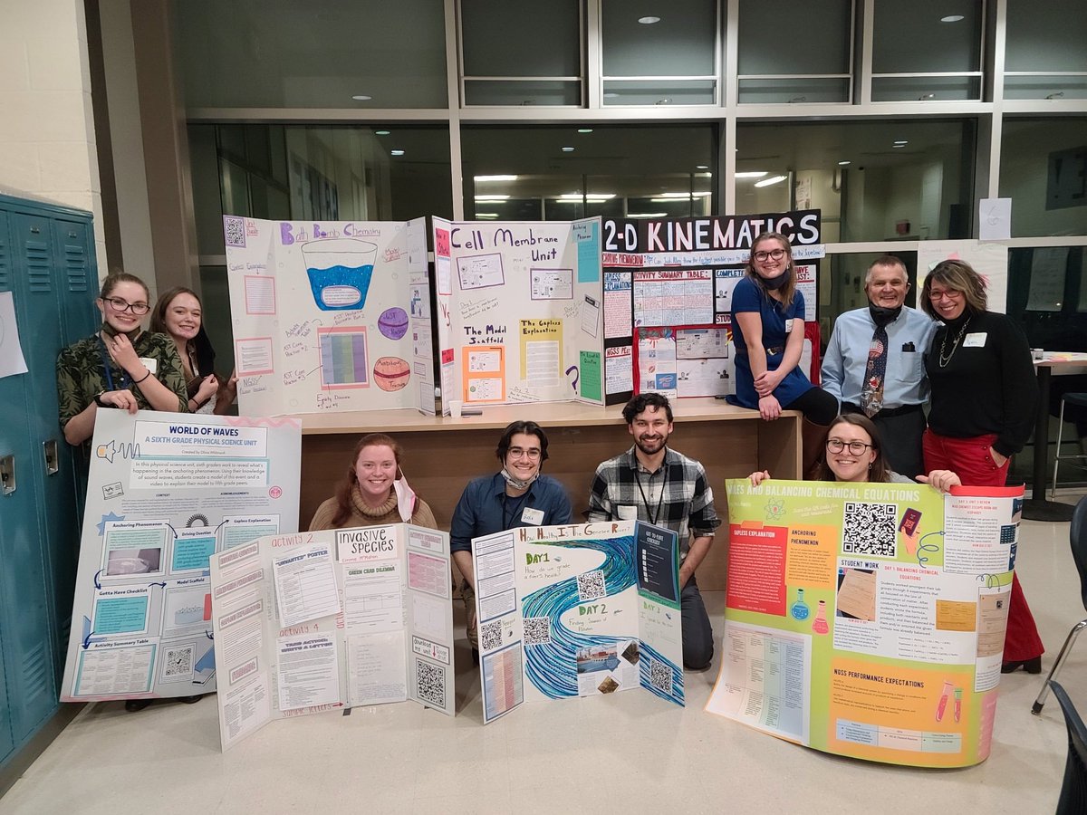 UofR_Warner's tweet photo. Congratulations to these future science teachers for thinking outside the box when it comes to teaching science and to Professor @aluehmann, who continues to mentor these graduate students and successfully lead the Warner School's @getrealscience program. https://t.co/QfElBhlX84