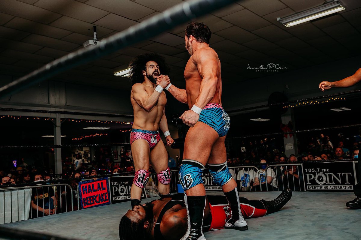 STLSamSnaps's tweet photo. Just talk about pure, unfiltered, walking charisma! @ThunderLats & @Idris_Abraham killed it Sunday at @WeAreGloryPro. These are just a couple of the fun shots I got of them that day! #HalalBeefcake #GloryProWrestling #STLWrestling #DecemberToRizzmember https://t.co/s8GzorwRwl