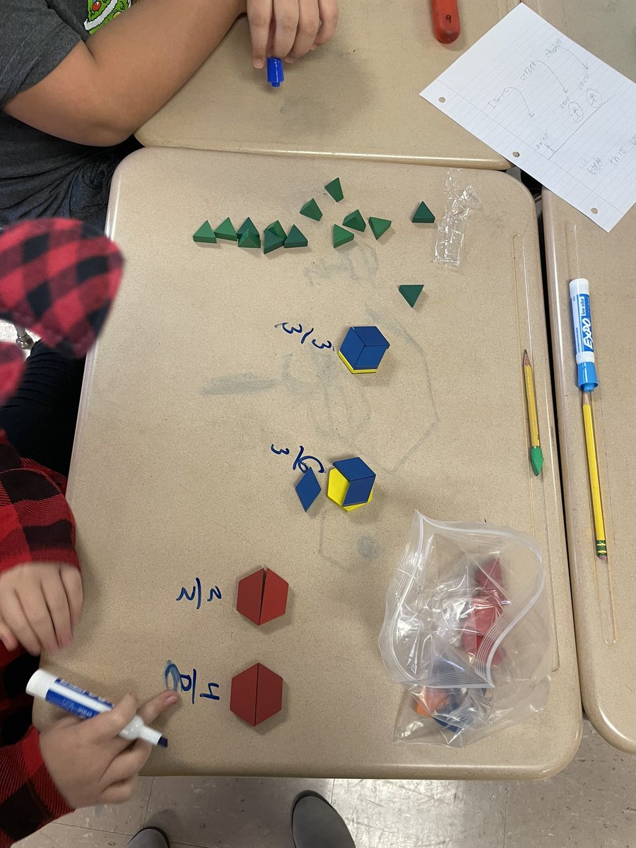 Third graders have explored and discovered ways to represent fractions greater than one whole! #itswhatmathmeticiansdo #stallionstrong <a href="/SusanLoveless23/">Susan Loveless</a>
