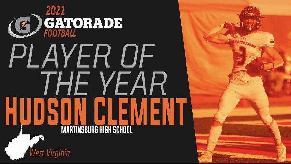 I am very honored and proud to represent the city of Martinsburg and the great state of West Virginia as the West Virginia Gatorade Football Player of the Year. Thank you <a href="/Gatorade/">Gatorade</a> for this opportunity #GatoradePOY