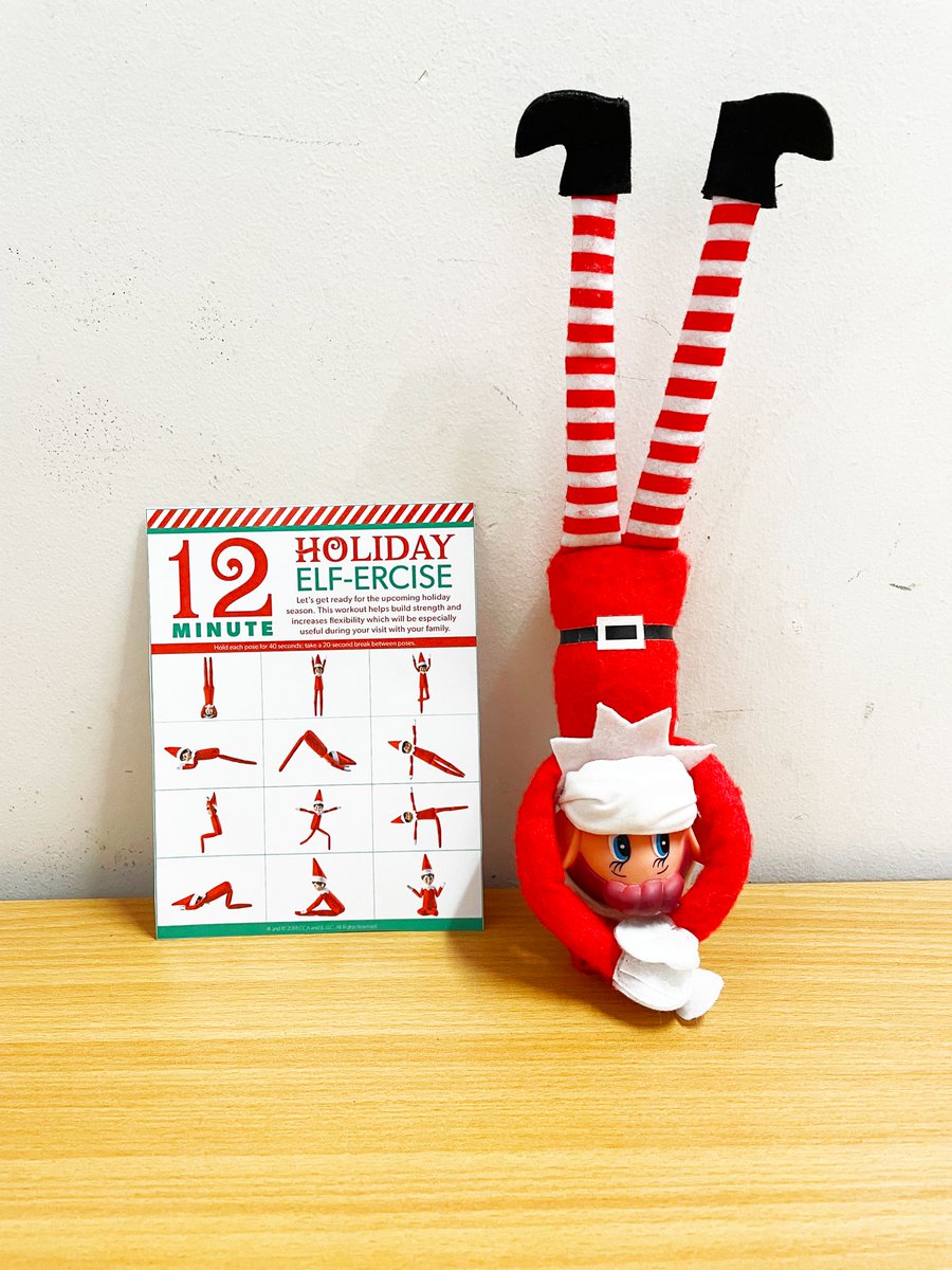 MrLamara's tweet photo. Found Einstein today doing his elf-ercise! It's important to stay active this festive period! #Einsteinelf #Christmas2021 #elfontheshelf #stayactive #dowhatmattersmost https://t.co/TvY75XhwsO