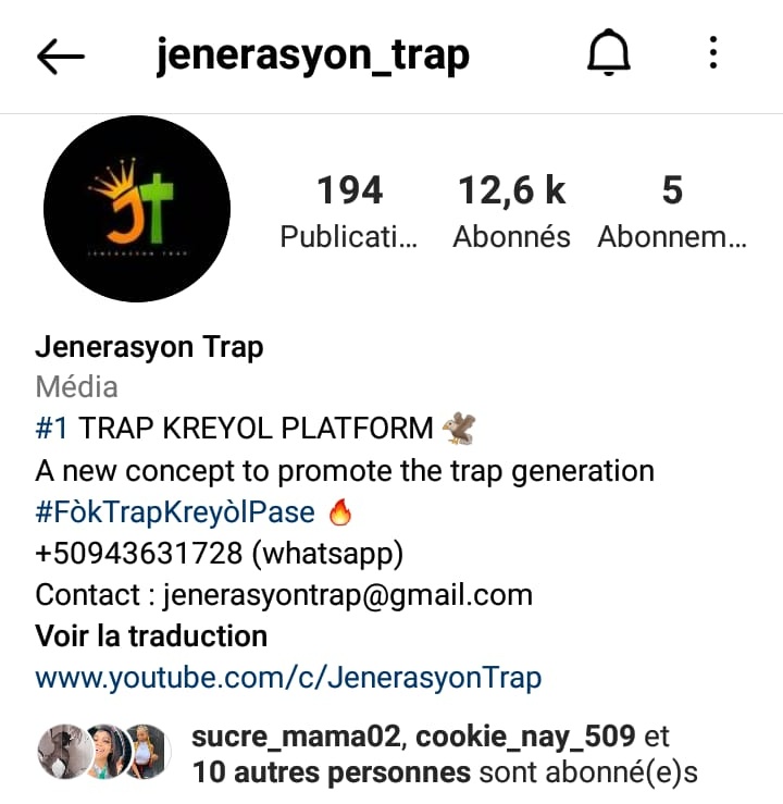 jenerasyon_trap's tweet photo. Ou menm ki tap swiv nou sou Instagram please #unfollow epi #repport page sa pou nou @todd_billion paske li pirate kont nou an 🤬
https://t.co/cDC6KBuwEU nan jou yo staff @jenerasyon_trap lan ap ba nou nouvo page poun ka follow lan ✊ MÈSI TOUT MOUN 🙏 https://t.co/BimwtFoUPE