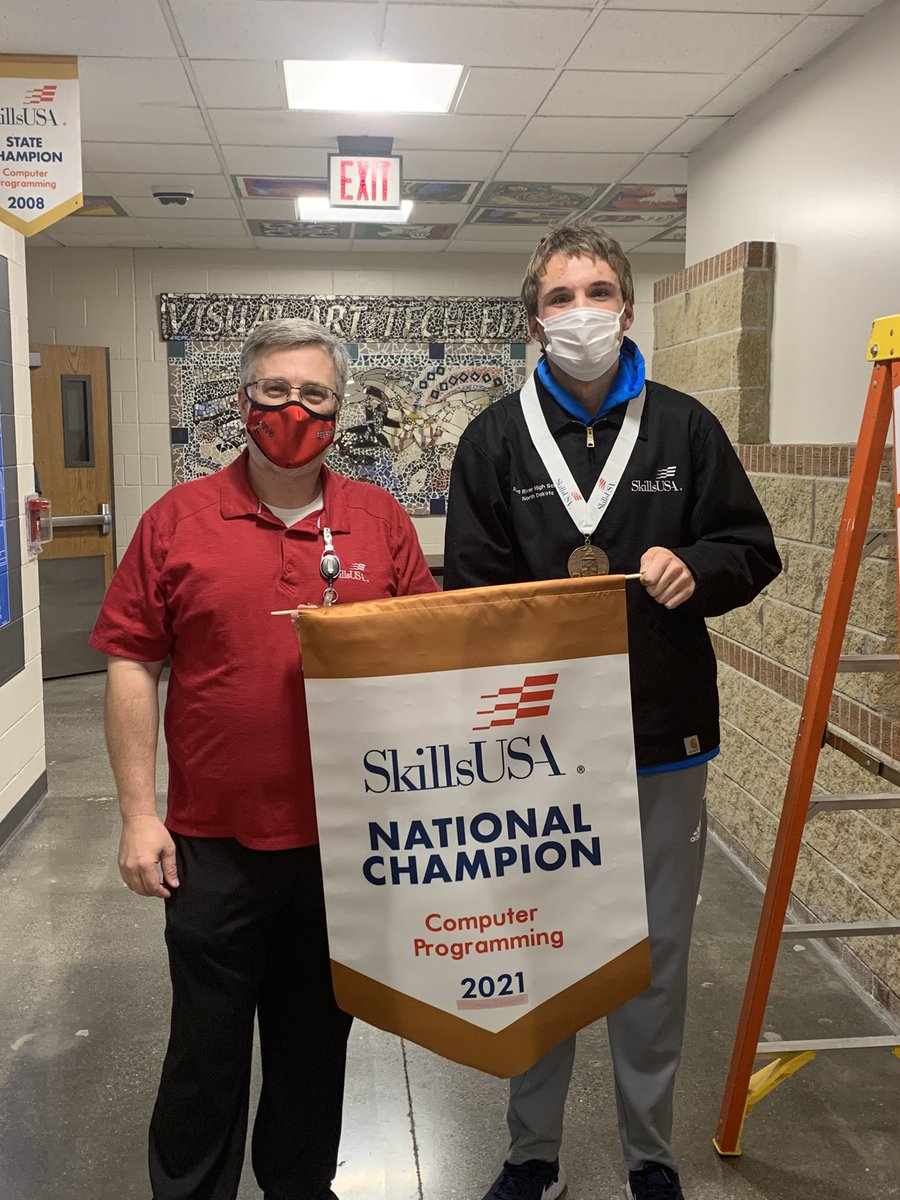 RRHSactivities's tweet photo. The medal has arrived!  Congratulations to Matt Evans on earning a bronze medal at the SkillsUSA National Championships this past summer. #NationalComputerScienceWeek #RED https://t.co/GIwIftWhKF