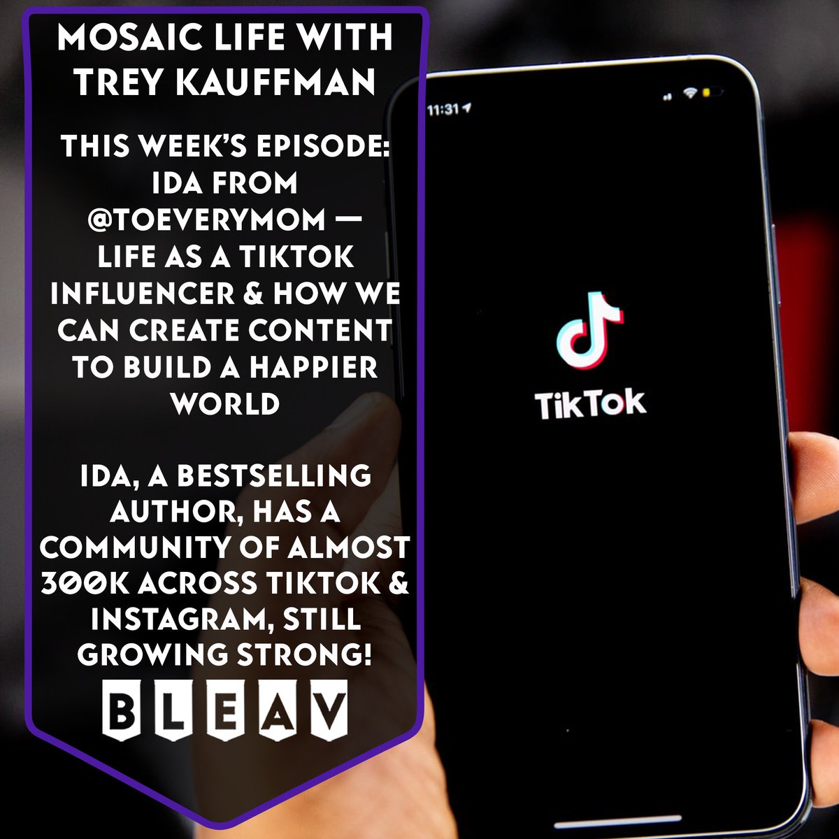 BleavNetwork's tweet photo. “Doing self work has to start with seeing something that’s greater than you, and also a huge amount of desire to have self love.” - Ida from @toeverymom

Catch her conversation on content creating &amp; more on the latest The Mosaic Life with @TreyKauffman!! 

https://t.co/loOBnyjywh https://t.co/qtQIR75qcq
