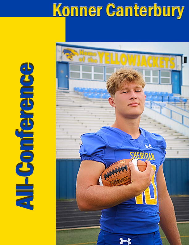 The YJ Nation, Sheridan Athletics and the Sheridan Coaches and Players would like to congratulate Konner Canterbury for being named as an All-Conference Football Selection.