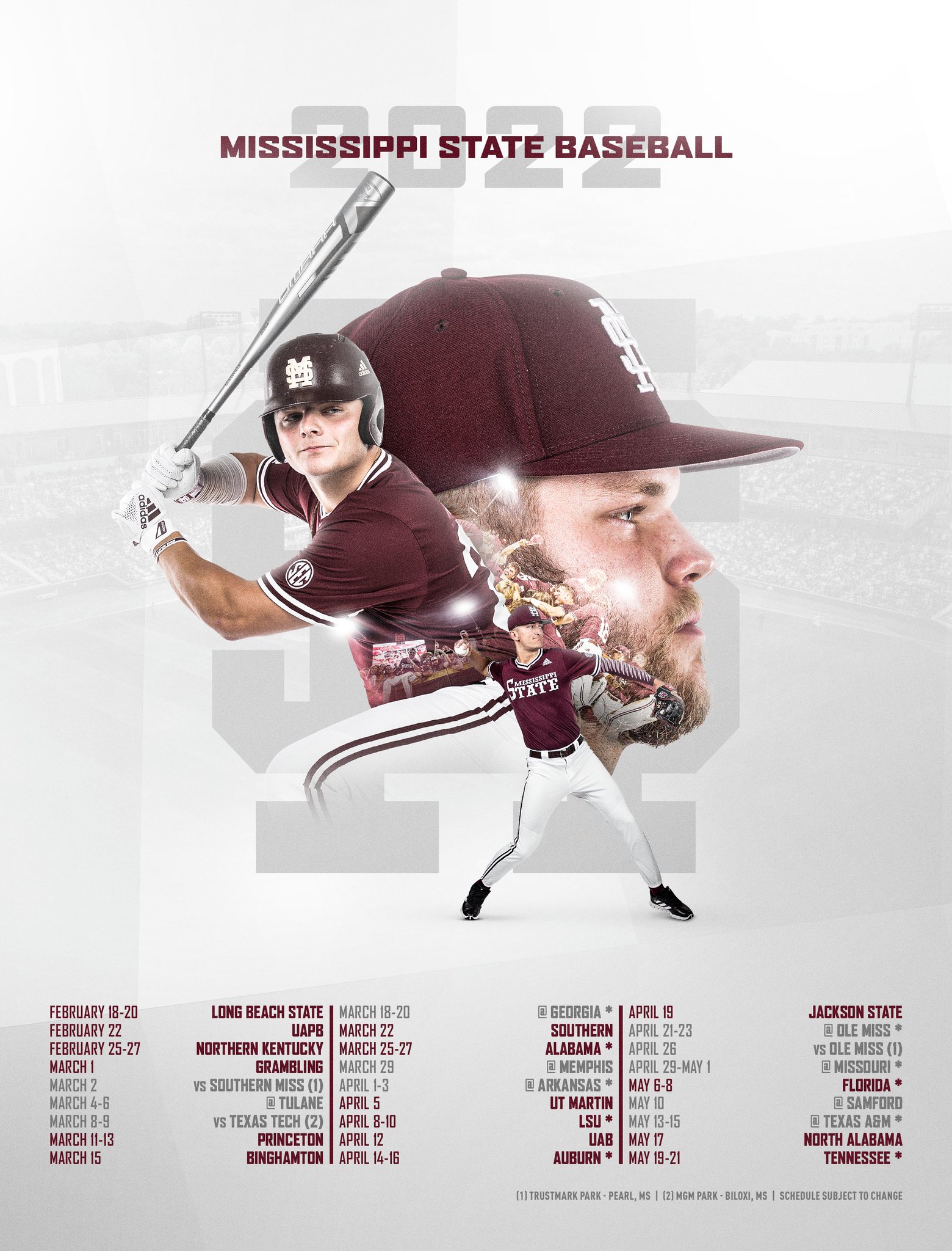 Mississippi State Baseball on Twitter "Mark your 📅 because the 2⃣0⃣2⃣2⃣ Diamond Dawg schedule