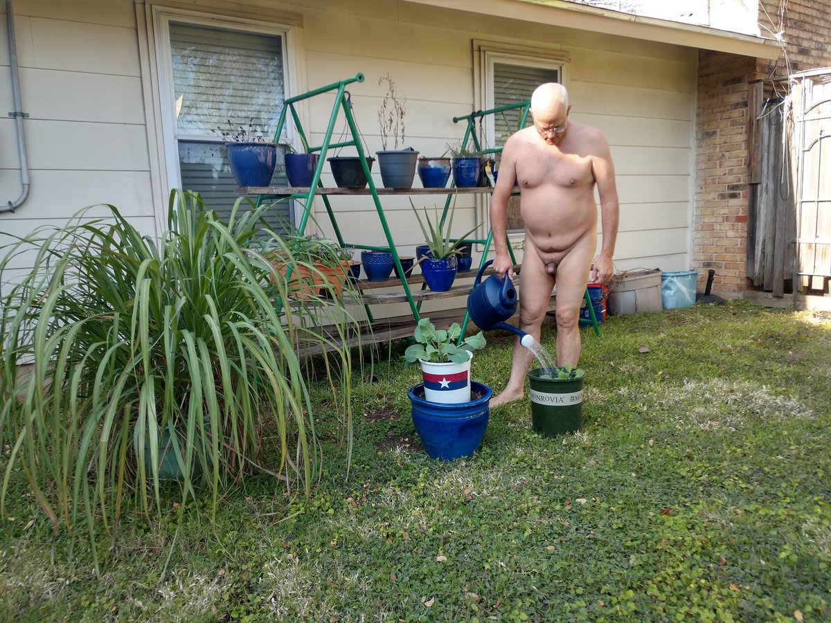 Working in the fall garden. Not much garden, but it's my first try.