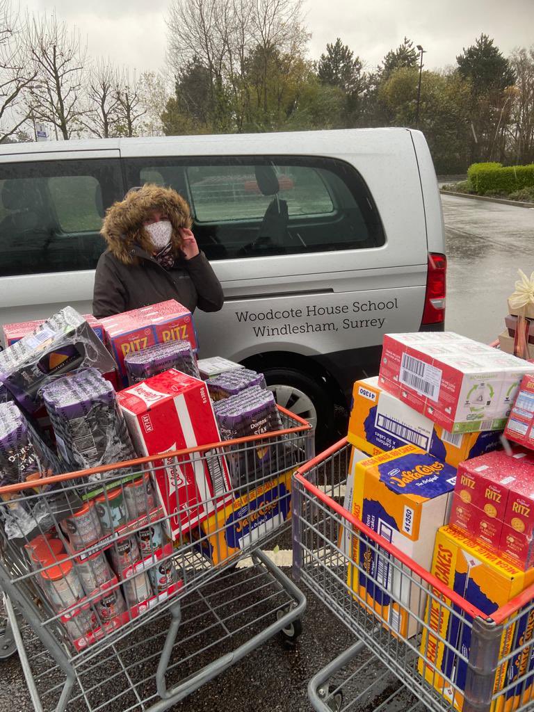 WoodcoteHouse's tweet photo. It was Christmas jumper day today in support of Valley End Cricket Club’s Chari-Tree appeal. @WoodcoteHouse parents generously donated presents & Mr Monk went shopping for hampers. All of these will be given to local families in need. #woodcotecommunity @ValleyendCc https://t.co/i7Qa45yl8J