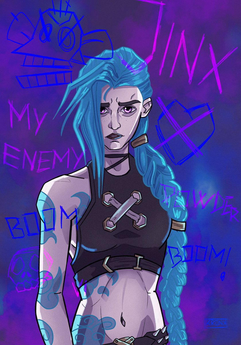 Kronkart_'s tweet photo. 💣💥”JINX”💥💣
.
.
Bueno que puedo decir no he podido resistirme, que os ha parecido Arcane? A mi me ha flipado.
.
.
#arcane #arcanefanart #jinxarcane #jinxfanart #arcanefanart #leagueoflegendsfanart #ilustration_art https://t.co/DHIZMRDujv