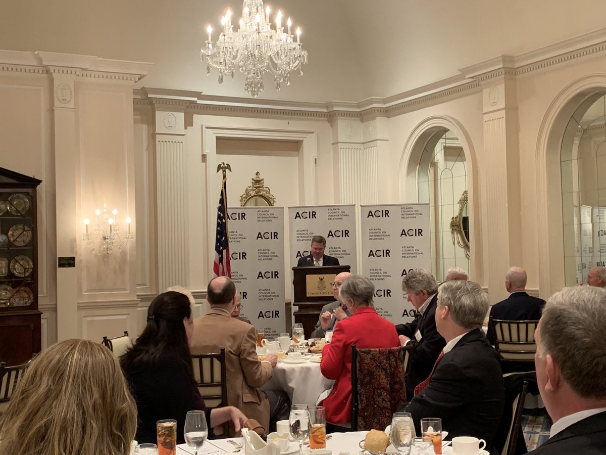 As we remember #PearlHarbor it’s important to prepare for future threats and not be surprised. Attended great <a href="/ACIRAtlanta/">ACIR</a> talk by  #Augusta native and deputy director of naval intelligence ⁦<a href="/scottwbray/">Scott W Bray</a>⁩. Short version: China, disinfo, cyber, alliances. #vigilance