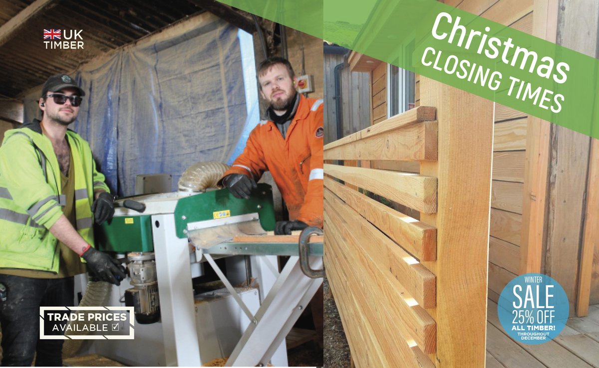 larch_co's tweet image. LAST DAY FOR PRE XMAS ORDERS: 
This Friday 10th December!
Christmas closing times 22nd December - 5th January.
FREE HELPLINE: 07392 978020 
#UKTimber #WelshTimber