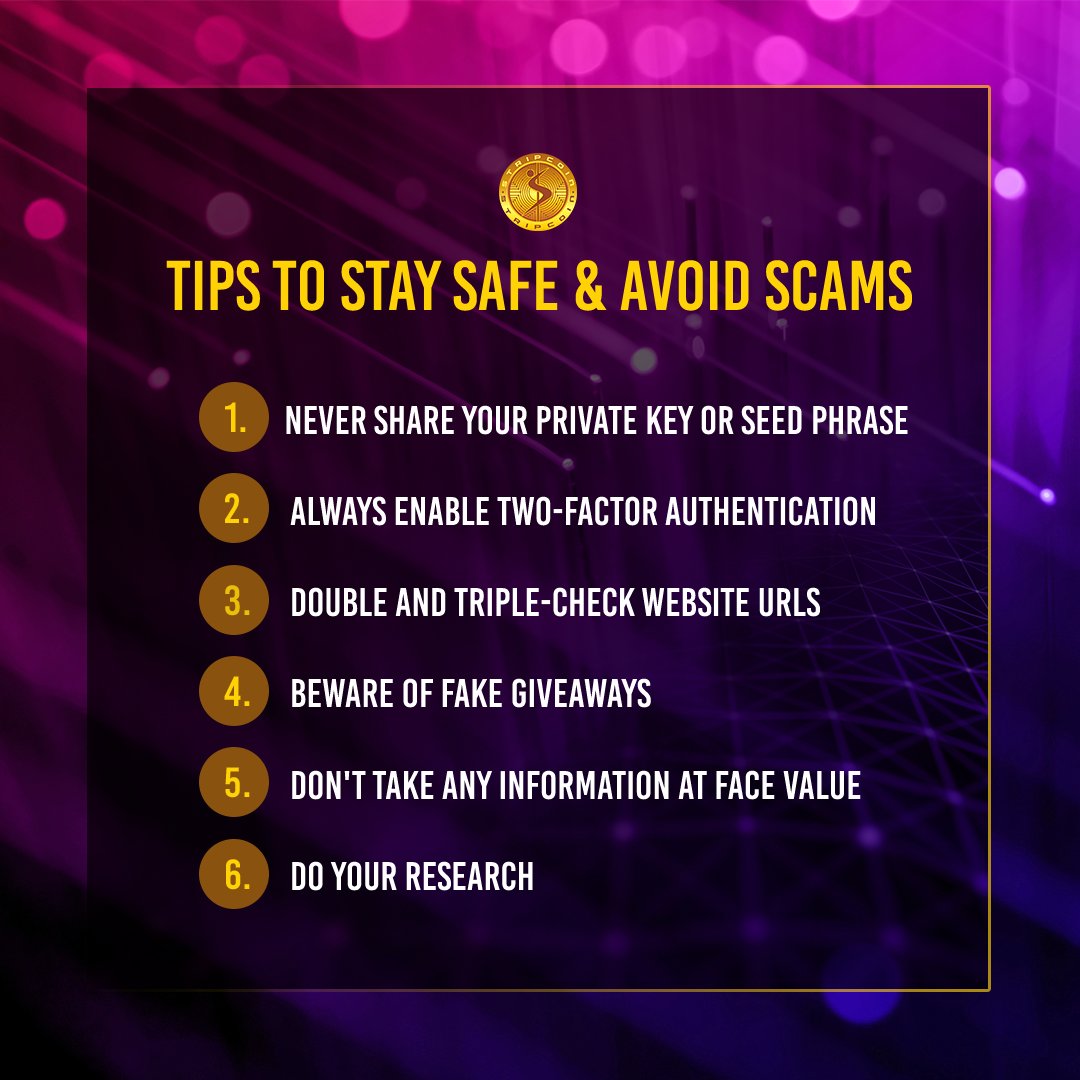thestripcoin's tweet photo. #StripNation let's work together to keep our community safe by following these tips! #StripNationEducation https://t.co/0v3Ys65sbi