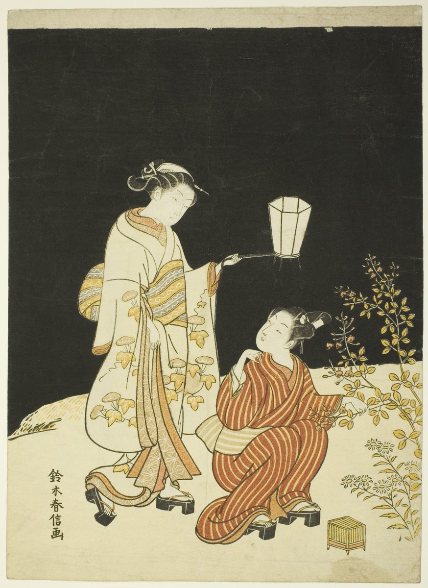 JapanTraCul's tweet photo. Searching for Fireflies, by Suzuki Harunobu (1725-1770)

#ukiyoe https://t.co/tvYu69z9zy