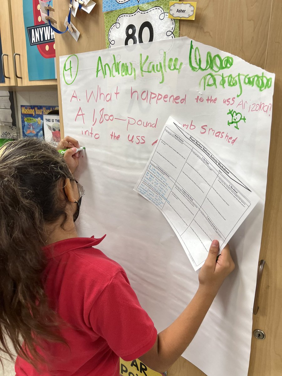 OESFifth108's tweet photo. 5th grade ocelots learning about the bombing of Pearl Harbor.📝🇺🇸☺️ https://t.co/UplfeOJKz5