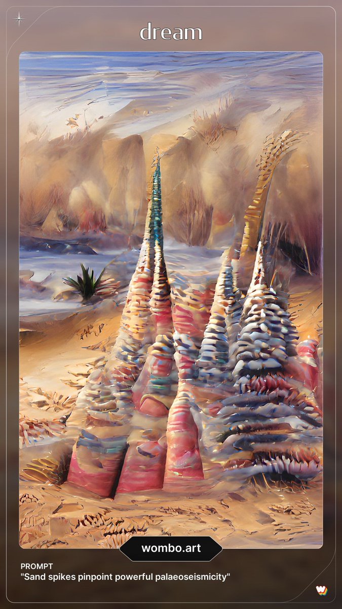 Martin_Suevite's tweet photo. Had to try out the #WomboDream AI app with the title of my doctoral thesis and the last two papers I co-authored. Yes, it is fun.
#Triassic #Impacts #Seismite #Sandspikes https://t.co/vltMRMqs3u